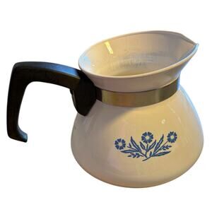 VTG Backstamp 60s Corning Ware Blue Cornflower 6 Cup Teapot Rustic Retro No Lid